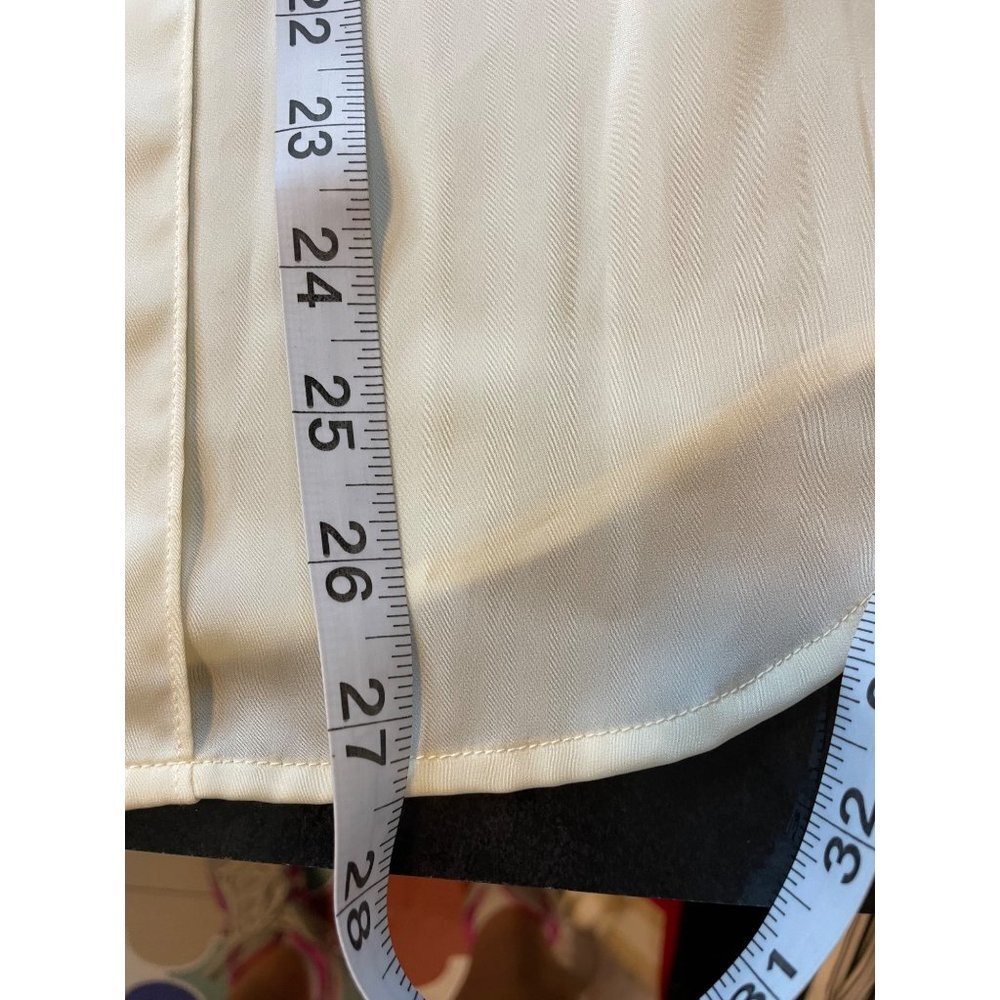 Lauren Ralph Lauren Cream Lightweight Blouse with Black Trim Sz M - Picture 9 of 9